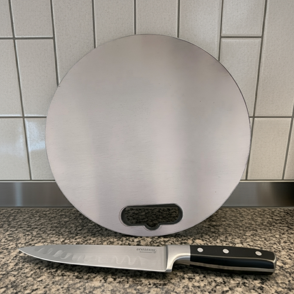 TAGLIERE IN ACCIAIO INOX TONDO